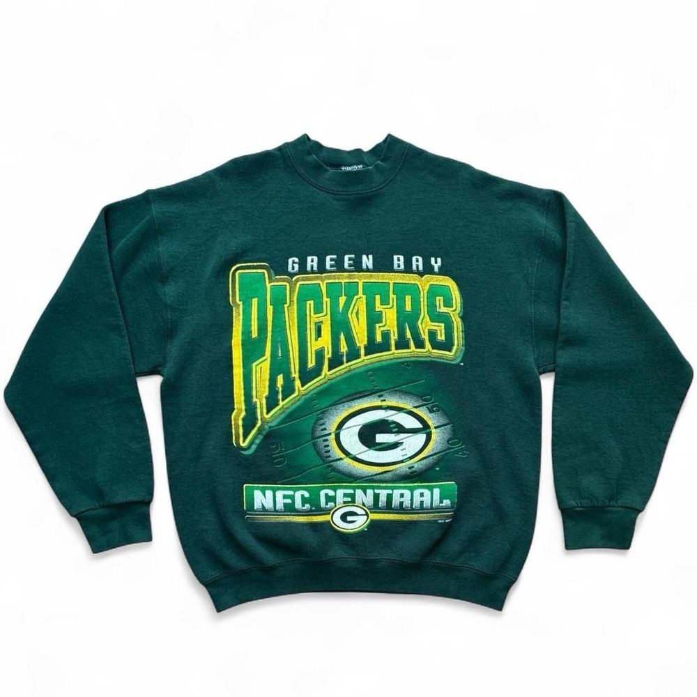 Vintage 90s Green Bay Packers NFL Football Sportswear Crewneck Pullover Sweater